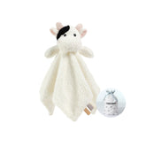 CREVENT Cozy Plush Cow head close-up for comforting tactile play