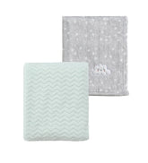CREVENT gray cloud 30x40 baby blanket close-up shows ultra-soft fleece for cozy snuggles.
