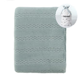 Crevent light-grey 30x40 baby blanket, soft touch for crib and travel.