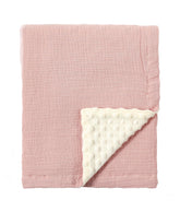 CREVENT pink organic muslin blanket 75x100 cm ideal for newborn swaddling and warmth