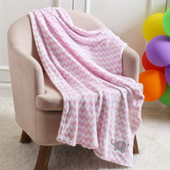 CREVENT Pink Elephant gift-pack blanket ready for gifting.