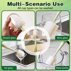 Crevice brush cleaning lid and tight corners for thorough cleaning