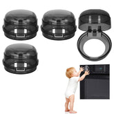 Creztail gas stove knob cover installed to prevent accidental knob activation