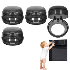 Creztail gas stove knob cover installed to prevent accidental knob activation