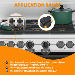 Creztail heat-resistant polycarbonate knob cover on a stove