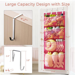 Criusia four-deep mesh pockets organizing stuffed animals and toys.