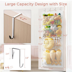 Criusia white hanging door organizer frees floor space in the nursery.