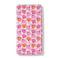 Cstdyfrv autumn pumpkin boho floral crib sheet in soft fabric for restful baby sleep