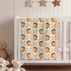 Cstdyfrv Watercolor Oranges Bows travel blanket ideal for on-the-go comfort.