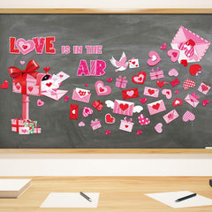 CTOSREE valentines hearts wall decals ideal for bulletin boards