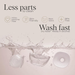 Cub & Co wearable pump with LED display showing suction, time, and battery status