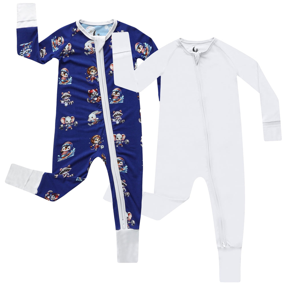 CubbieMoon bamboo viscose pajamas 2-pack for all-season comfort