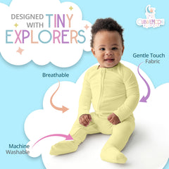 CubbieMoon unisex baby pajamas in solid color and playful print