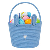 CubesLand blue boys Easter basket full view for egg hunts and gifts.