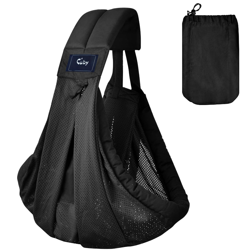 Cuby Mesh Baby Sling front view shows breathable design for comfort.