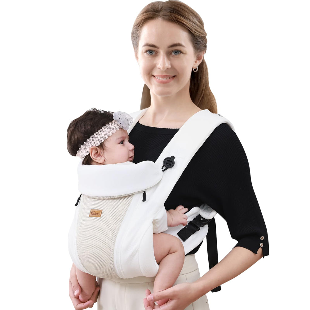 CUBY newborn carrier with head support for neck stability