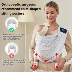 CUBY double safety lock keeps baby neck and back supported and snug.