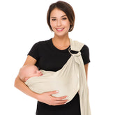 Cuby Water Baby Sling in apricot for warm-weather comfort