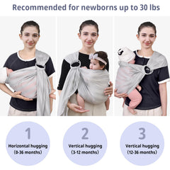CUBY Water Baby Sling displays water-friendly fabric ideal for pool or beach use.