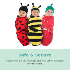 Cuddle Club swaddle cotton fabric close-up highlighting gentle, breathable material.