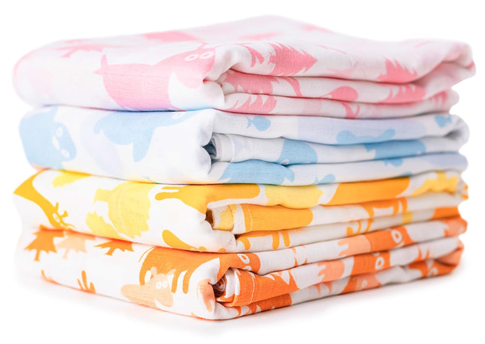 CuddleBug Colorful Critters swaddle blanket offers cozy, breathable sleep.