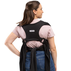 CuddleBug CuddleCarry wrap, one-size-fit adapts as baby grows for comfortable wear