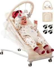 Cuddo Baby Bouncer with soft plushies offers gentle, engaging newborn comfort.