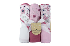 Cudlie Buttons & Stitches baby hooded towel front view shows soft fabric and quick absorption