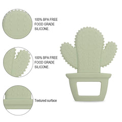Cuebo baby teether with easy-grasp design for little hands.