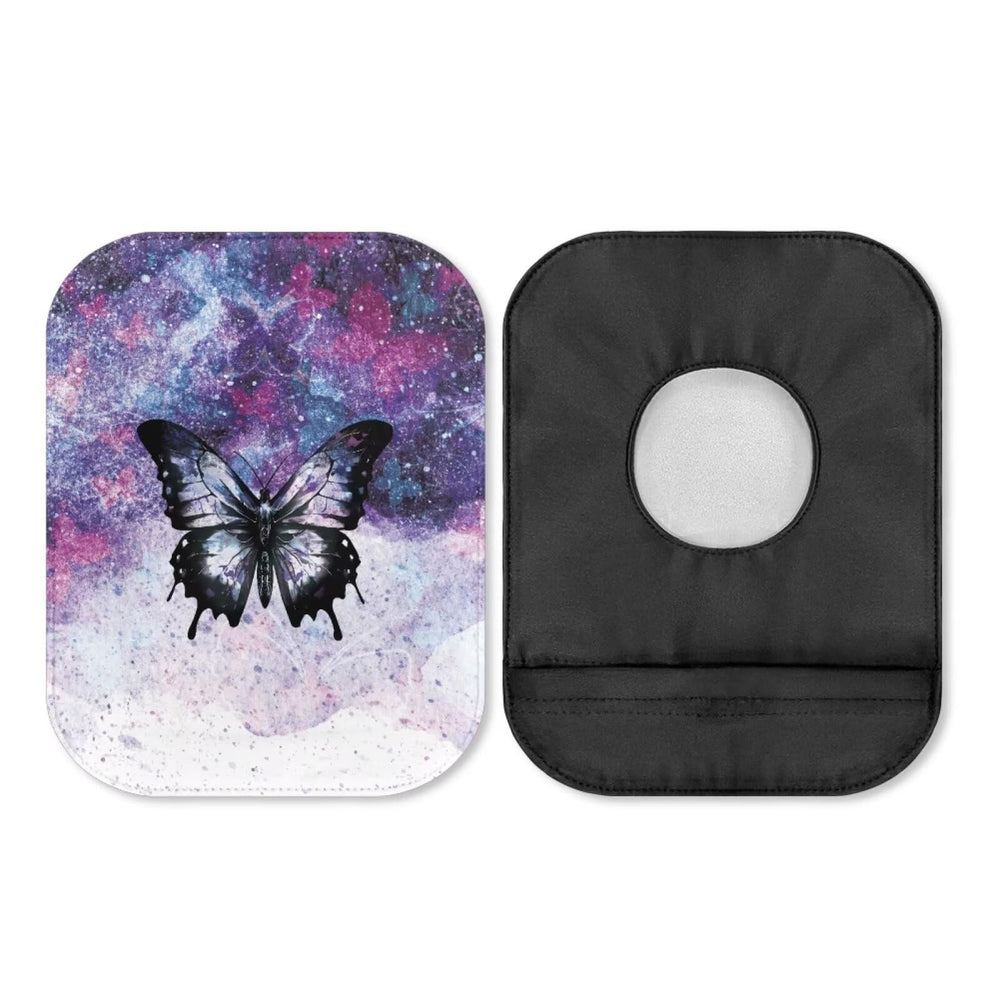 Cugasmaru ostomy cover butterfly purple showcases lightweight, discreet daily wear.