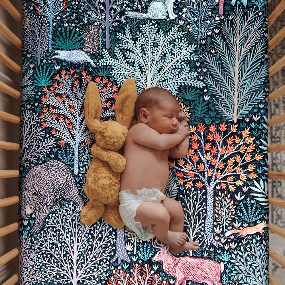 Culclendy jungle animals soft fitted crib sheet keeps baby skin cool and comfortable