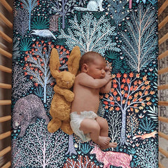 Culclendy jungle animals soft fitted crib sheet keeps baby skin cool and comfortable