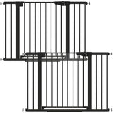Cumbor baby gate on stairs with height 30.5 inches blocks stairs for curious crawlers