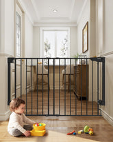 Cumbor Expandable Gate on stairs, drill-mounted for strongest installation.
