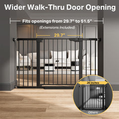 Cumbor gate auto-close two-way door for convenient use