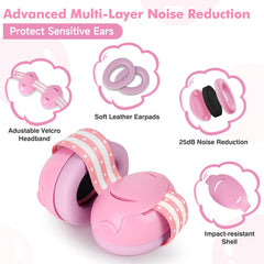 cumunebula baby headphones with adjustable headband for secure wear all day
