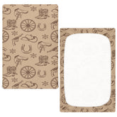 CUPADA Vintage Western crib sheet with cowboy hat pattern for cozy bedtime.