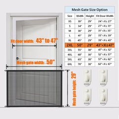 Cupount dog gate damage-resistant mesh withstands curious paws