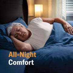 Curera Chucks 30x36 underpad on bed provides maximum coverage for overnight protection.
