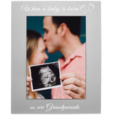CustomGiftsNow new baby gray 4x6 vertical frame for wall or tabletop display.
