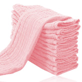 Cute Castle burp cloths in pink, ultra-soft muslin for gentle feeding protection