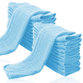 Cute Castle 24-pack burp cloths arranged for easy baby care and quick cleanups