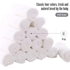 Cute Castle absorbent baby washcloths soak up water quickly.