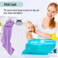 Cute Castle baby towel in use with smiling infant after bath.