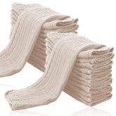 Cute Castle 24-pack burp cloths with 20x10 inch coverage for on-the-go mess protection.