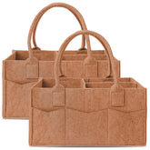 Cute Castle diaper caddy with handle offers travel-friendly storage for busy parents.