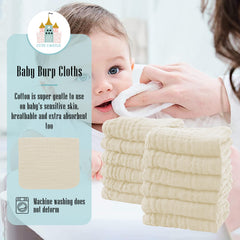 Cute Castle large 20x10 burp cloth shown ready for on-the-go care