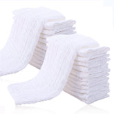 Cute Castle muslin burp cloths 24-pack, ultra-soft and absorbent for messes