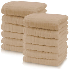 Cute Castle muslin washcloths 12x12 pack for gentle baby cleansing and daily use.