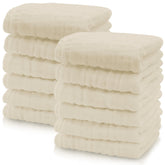 Cute Castle muslin washcloths 12x12 pack ultra-soft for delicate skin
